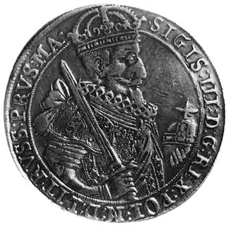 talar 1627, Bydgoszcz, Aw: Popiersie w koronie i