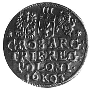 trojak 1603, Kraków, j.w., Kop.LIVk.4a -R-, Wal.