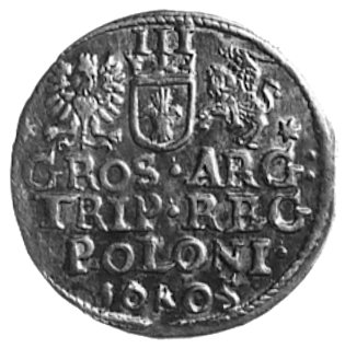 trojak 1605, Kraków, j.w., Kop.LIVk.6a -R-, Wal.