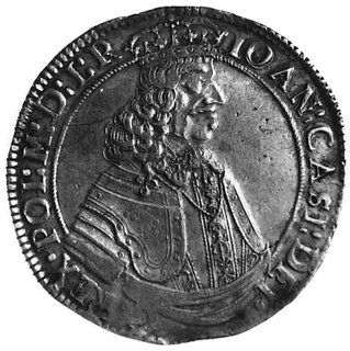 talar 1649, Kraków, Aw: Półpostać króla i napis,