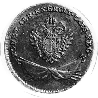 moneta wojskowa dla ziem polskich- 1 grosz 1794,