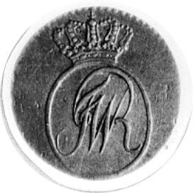 szeląg 1796, Królewiec, Aw: Monogram królewski, 