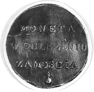 2 złote 1813, Zamość, Aw: Napis, Rw: Dwie gałązki i napis, Plage 123, bardzo dobry stan zachowania