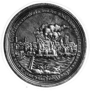 medal niesygnowany, wybity w 1754 r. w Toruniu z