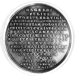 medal ze świty królewskiej, sygnowany H (Jan Fil