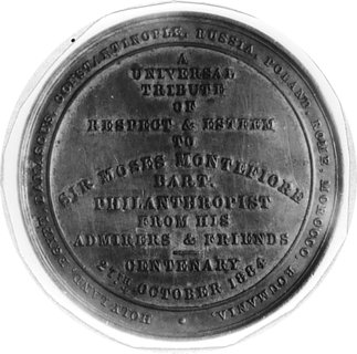 medal wybity w 1884 r. w Londynie sygnowany AD L