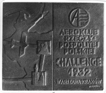 plakieta jednostronna sygnowana BR. ŁOPIEŃSCY wybita w Warszawie w firmie Braci Łopieńskich w 1932 r.