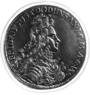 2/3 talara 1696, Aw: Popiersie Fryderyka Augusta, w otoku napis, Rw: Tarcza herbowa i napis, Dav.817