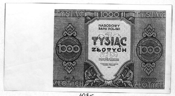 1000 złotych 1945 r., Ser. A 0000000, Pick 120