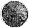 talar 1560, Aw: Półpostać księcia i napis, Rw: Kolumny w kształcie krzyża, pomiędzy ramionami tarc..