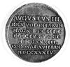 żeton koronacyjny Augusta III wybity w 1734 r., Aw: Korona i napis, Rw: Napis, H-Cz.2753 R1, Racz...