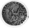 Flandria, 1/4 talara 1570, Aw: Krzyż Burgundzki, w otoku napis, Rw: Tarcza herbowa, w otoku napis,..
