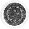 20 lirów 1848, Mediolan, Aw: Italia stojąca, w otoku napis, poniżej litera M, Rw: Nominał w wieńcu..