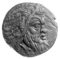 Pantikapea, brąz IV-III w. pne, Aw: Głowa Pana w