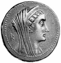 Egipt- Ptolemeusz V Epiphanes 240-180 pne, złota oktodrachma, mennica Paphos, Aw: Popiersie Arsino..
