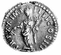 denar (166-169), Aw: Popiersie w wieńcu laurowym w prawo i napis: M ANTONINVS AVG ARM PARTH MAX, R..