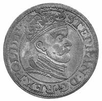 grosz 1578, Gdańsk, Aw: Popiersie w koronie i napis, Rw: Herb Gdańska i napis, Gum. 789, Kurp. 378..