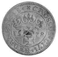 grosz 1578, Gdańsk, Aw: Popiersie w koronie i napis, Rw: Herb Gdańska i napis, Gum. 789, Kurp. 378..
