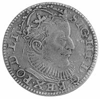 trojak 1589, Ryga, Aw: Popiersie w koronie i nap