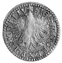 grosz 1611, Wilno, j.w., Gum. 1319, Kurp. 2074 R, moneta wybita lekko uszkodzonym stemplem.