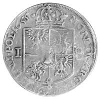 ort 1655, Kraków, Aw: Popiersie w koronie i napis, Rw: Tarcza herbowa i napis, Gum. 1743, Kurp. 365.