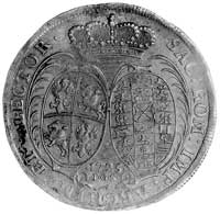 talar 1725, Drezno, Aw: Popiersie w zbroi i napis, Rw: Tarcze herbowe i napis, Schnee 1015, Dav. 2..