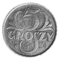 5 groszy 1923 z okolicznościowym napisem 12 IV 2