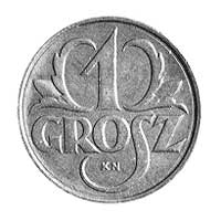 1 grosz 1923, jak moneta obiegowa, litery KN (Ki