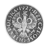 1 grosz 1927, jak moneta obiegowa, Parchimowicz P-101e, wybito 100 sztuk, srebro, 1,71g, piękny st..