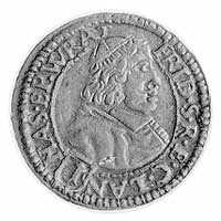 1 krajcar 1681, Nysa, Aw: Popiersie i napis, Rw: Orzeł i napis, po obu stronach stronach monety cy..
