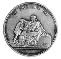 medal religijny sygn. Loos, Aw: Siedzący Chrystu