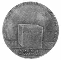 talar 1818, Aw: Popiersie w prawo, w otoku napis, Rw: Blok w kształcie sześcianu na płaszczyźnie z..