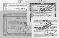 Czernica (Charlottengrube)- zestaw 1, 5, 20 i 50 marek 14.05.1921 wydane przez Steinkohlen Gewerks..