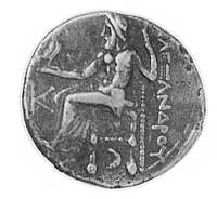 Macedonia- Aleksander III 336-323, drachma, Aw: Głowa Heraklesa w skórze lwa w prawo, Rw: Zeus sie..