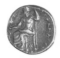 Macedonia- Aleksander III 336-323, drachma men. Amphipolis, Aw: Głowa Heraklesa w skórze lwa w pra..