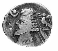 Phraates IV 38-2 pne, drachma, Aw: Popiersie w d