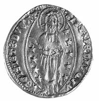 Wenecja- Tomaso Mocenigo 1414-1423, dukat, Aw: Św. Marek wręcza chorągiew klęczącemu doży i napis:..