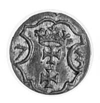 denar 1573, Gdańsk, Aw: Orzeł Prus Królewskich (