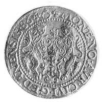 dukat 1586, Gdańsk, Aw: Popiersie w koronie i napis, Rw: Herb Gdańska i napis, H-Cz. 770 R1, Fr. 3..