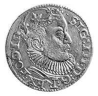 trojak 1589, Ryga, j.w., Kurp. 2495 R4, ciekawa odmiana z lilijkami po bokach III.