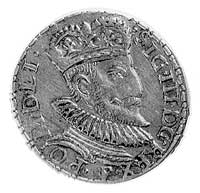 trojak 1593, Olkusz, Aw: Popiersie w koronie pon