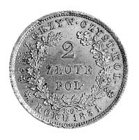 2 złote 1831, j.w., odmiana z pochwą, Plage 273,