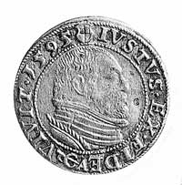 grosz 1595, Królewiec, Aw: Popiersie i napis, Rw: Orzeł i napis, Bahr. 1304, Neumann 58, rzadki.