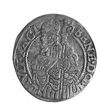 grosz 1560, j.w., litery większe, średnica monety mniejsza, F.u.S. 2952.