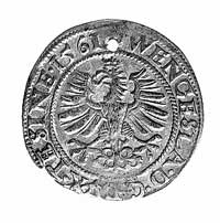 grosz 1561, Aw: Orzeł i napis WENCESLA. D. G. DV