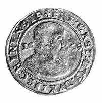 grosz 1569, Aw: Popiersie, po bokach data, w otoku napis FRI: CASI: D. G: DVX TESCHINENSIS, Rw: Or..