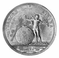 medal autorstwa Holtzheya wybity z okazji uchwalenia Konstytucji 3-Maja, 1791 r., Aw: Popiersie kr..