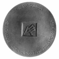 Zawody Gordon Bennetta w Warszawie 1936 r.- medal autorstwa S. Szukalskiego, Aw: Stylizowany Ikar ..