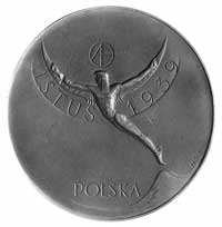 Aeroklub Polski- ISTUS (Międzynarodowa Federacja Sportu Szybowcowego) 1939 r,.- medal jednostronny..