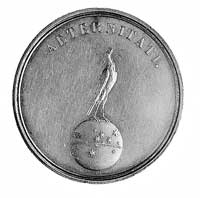 Saksonia- medal pośmiertny Fryderyka Augusta 1827 r autorstwa A. Thomasa, Aw: Popiersie w mundurze..